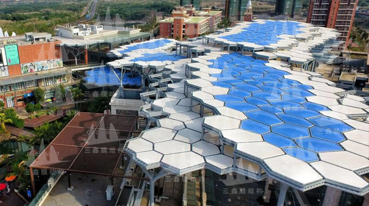 The ETFE Gas Occipital Membrane & PTFE Velarium Membrane Structure Project of Haikou Guanlanhu D